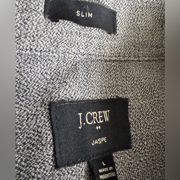 J. Crew Men’s Slim Fit Jaspe Gray Button-Down Long Sleeve Shirt Size Large - Picture 4 of 5